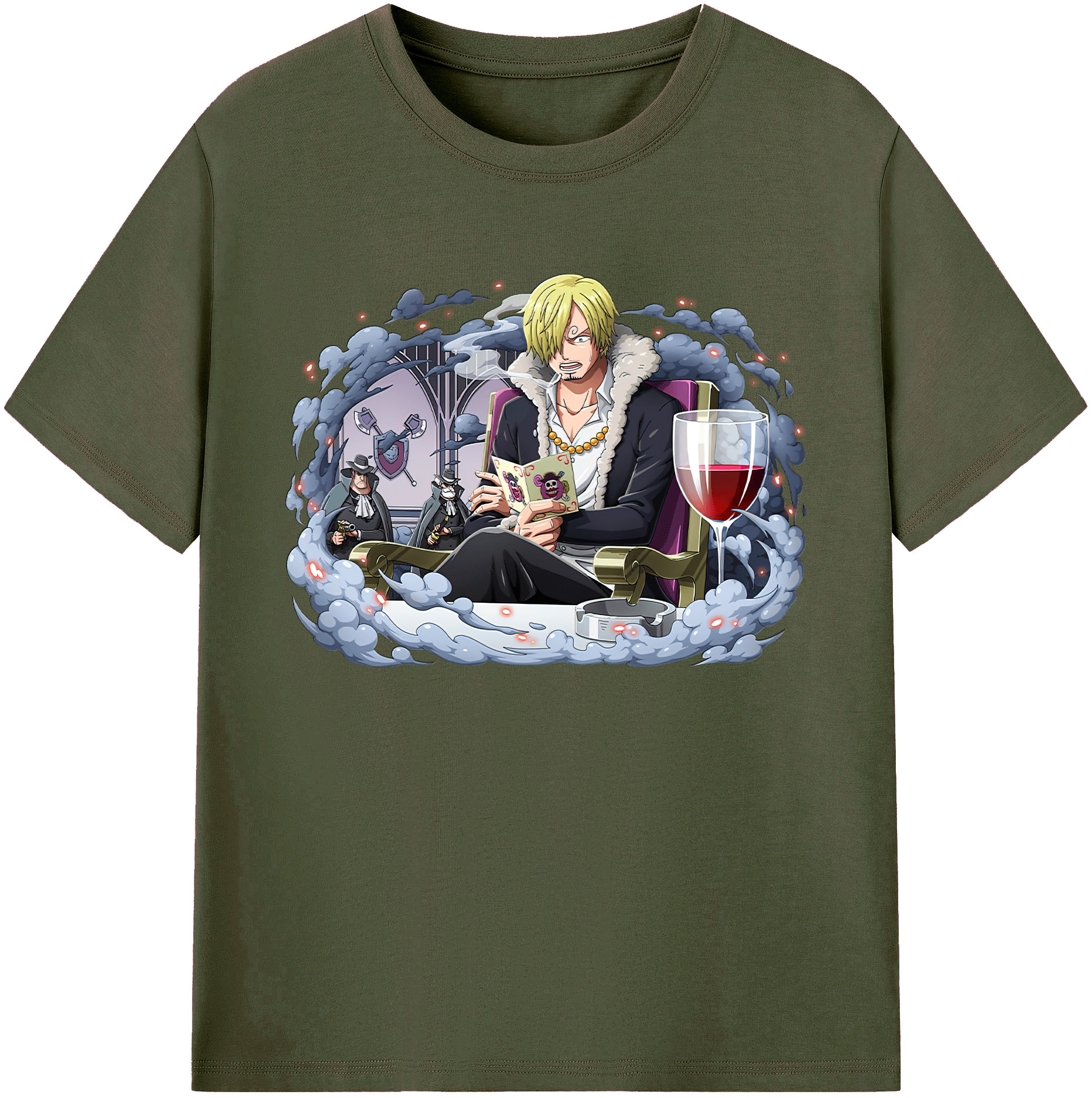 （画像用） ワンピース サンジ ONE PIECE Sanji 綿100％ メンズ半袖Tシャツ｜肌触りやわらか＆通気性